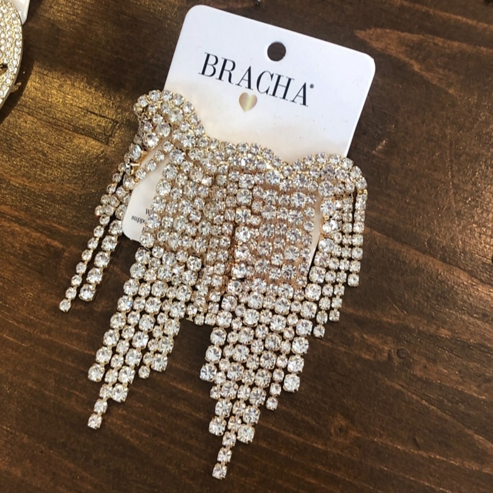 Bracha Drop Crystal Earrings